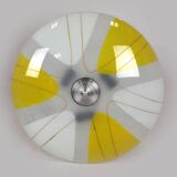 Mid-Century Czech Glass Pendant Lamps with Colorful Decor, 1970s, Set of 6