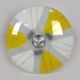 Mid-Century Czech Glass Pendant Lamps with Colorful Decor, 1970s, Set of 6