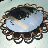 Mirror rattan 22x22cm