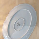 Plat ovale en porcelaine blanche liseré or