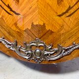 Curved chest of drawers Louis XV style in marquetry