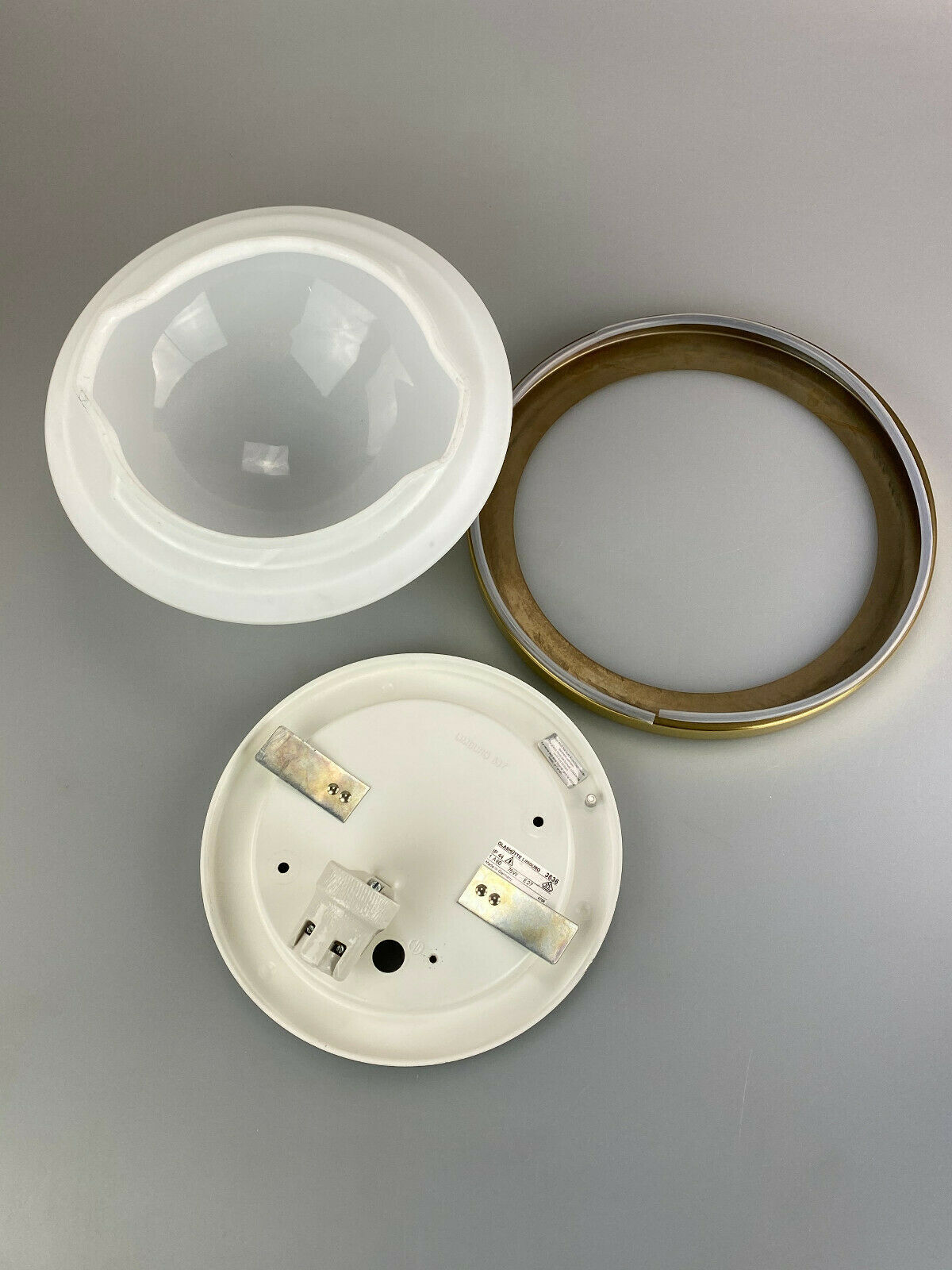 70s designer glass ceiling lamp