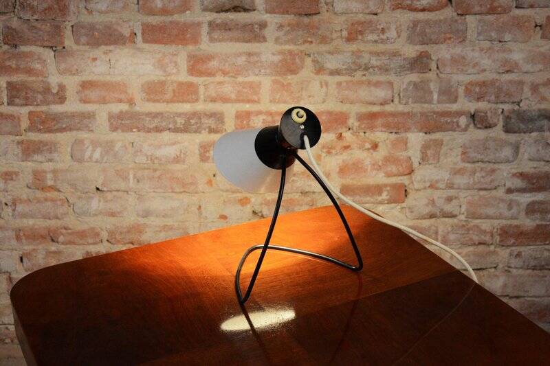 Mid-Century Czech Metal Table Lamp attributed to J. Hůrka for Napako, 1950s