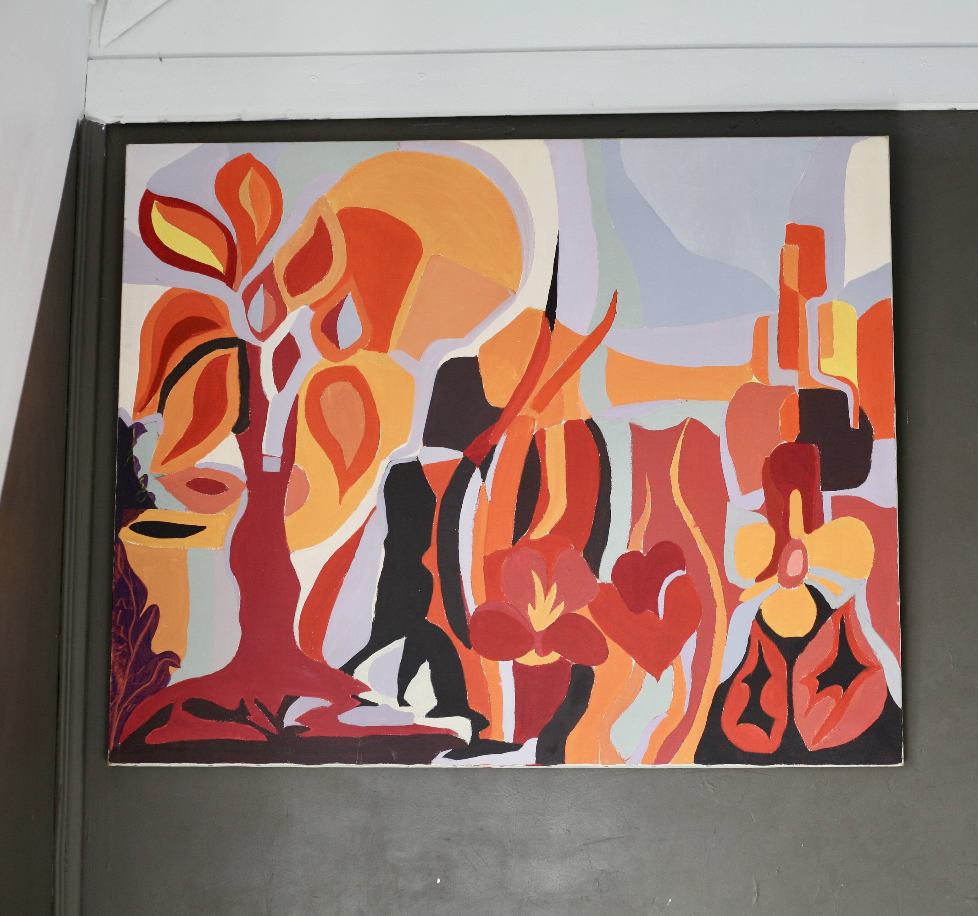 Psychedelic canvas, painting, 70s