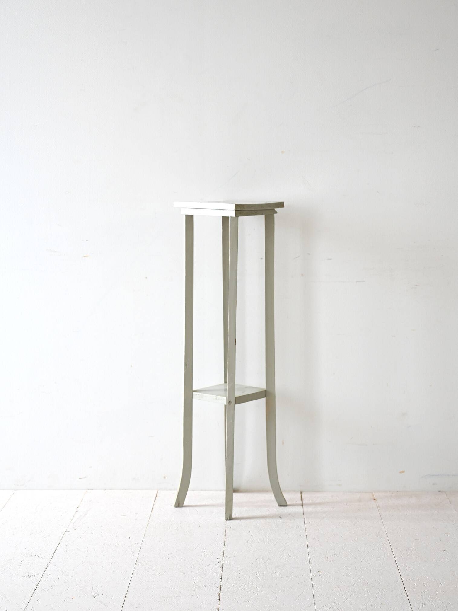 Vintage Swedish Painted Wood Pedestal