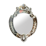 Miroir vénitien epoque 1950 art déco 73,5 x 46 cm
