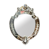 Venetian mirror period 1950 art deco 73.5 x 46 cm