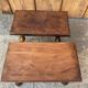 Lot de 2 marche pieds ancien en bois pied tourné