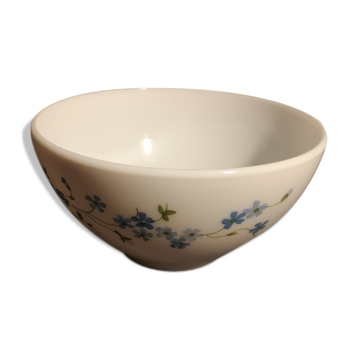 Arcopal Bowl Blue Flowers Old Vintage