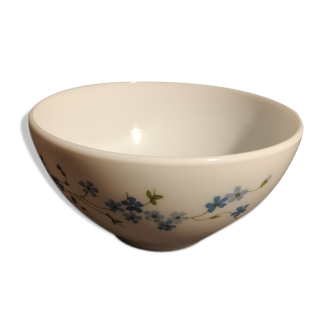 Arcopal Bowl Blue Flowers Old Vintage