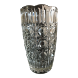 Old pressed glass vase 22 cm high