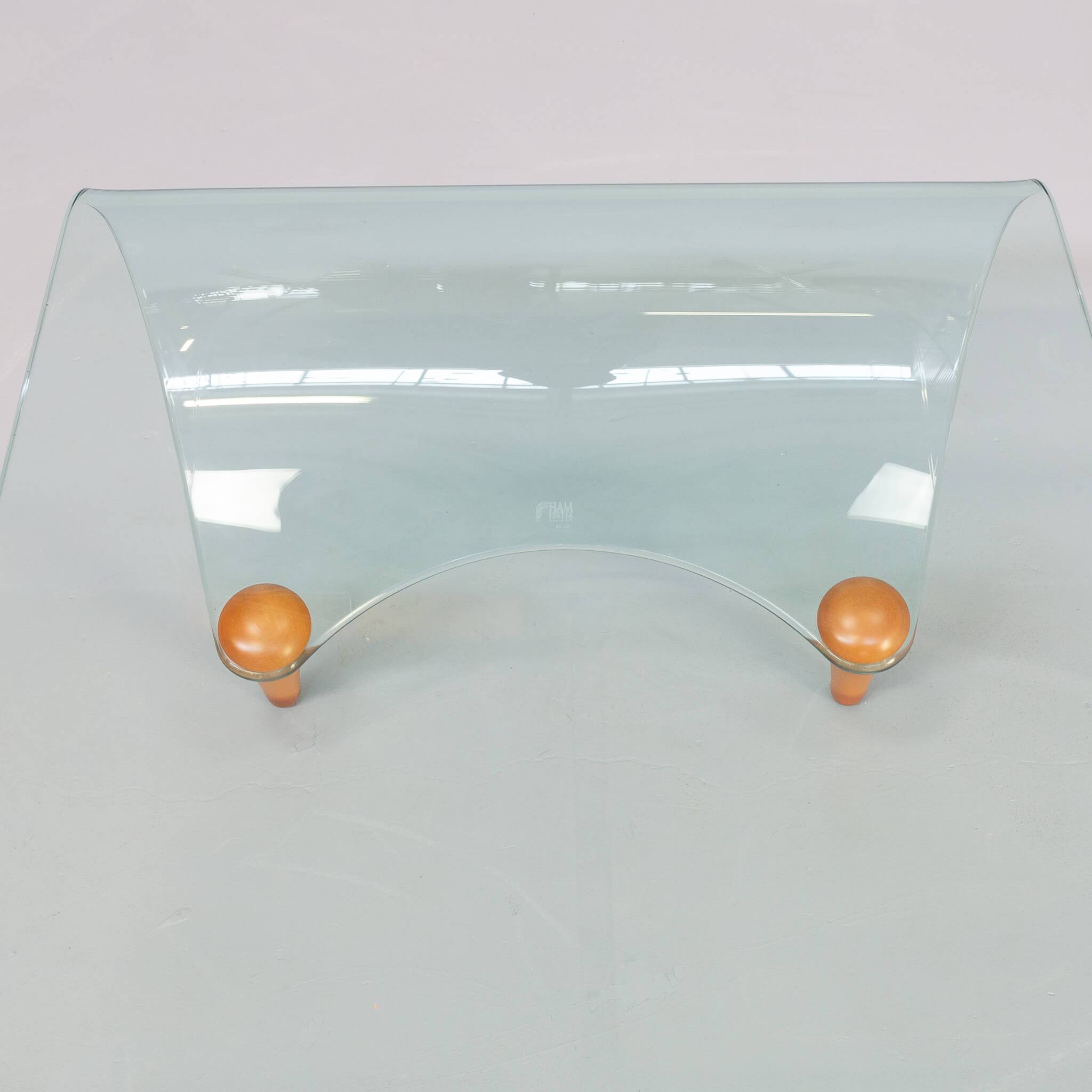 "Tango" Glass Coffee Table by Fabio Di Bartolomei for Fiam Italia