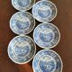 6 flat plates Burgenland blue Villeroy & Boch