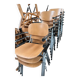 Set of 40 school chairs with armrests, 70s, Netherlands