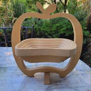 Corbeille à fruit en bois pliable et dessous de plat