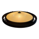 Mid-century wooden and glass framed ceiling light, 1950s, Germany
