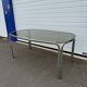 Vintage 70s smoked glass dining table