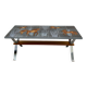 Table basse céramique et acier 1970