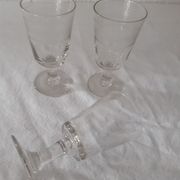 3 verres anciens bullés grand modèle à frises début xxième