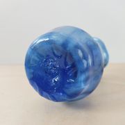 Vase in blown blue glass