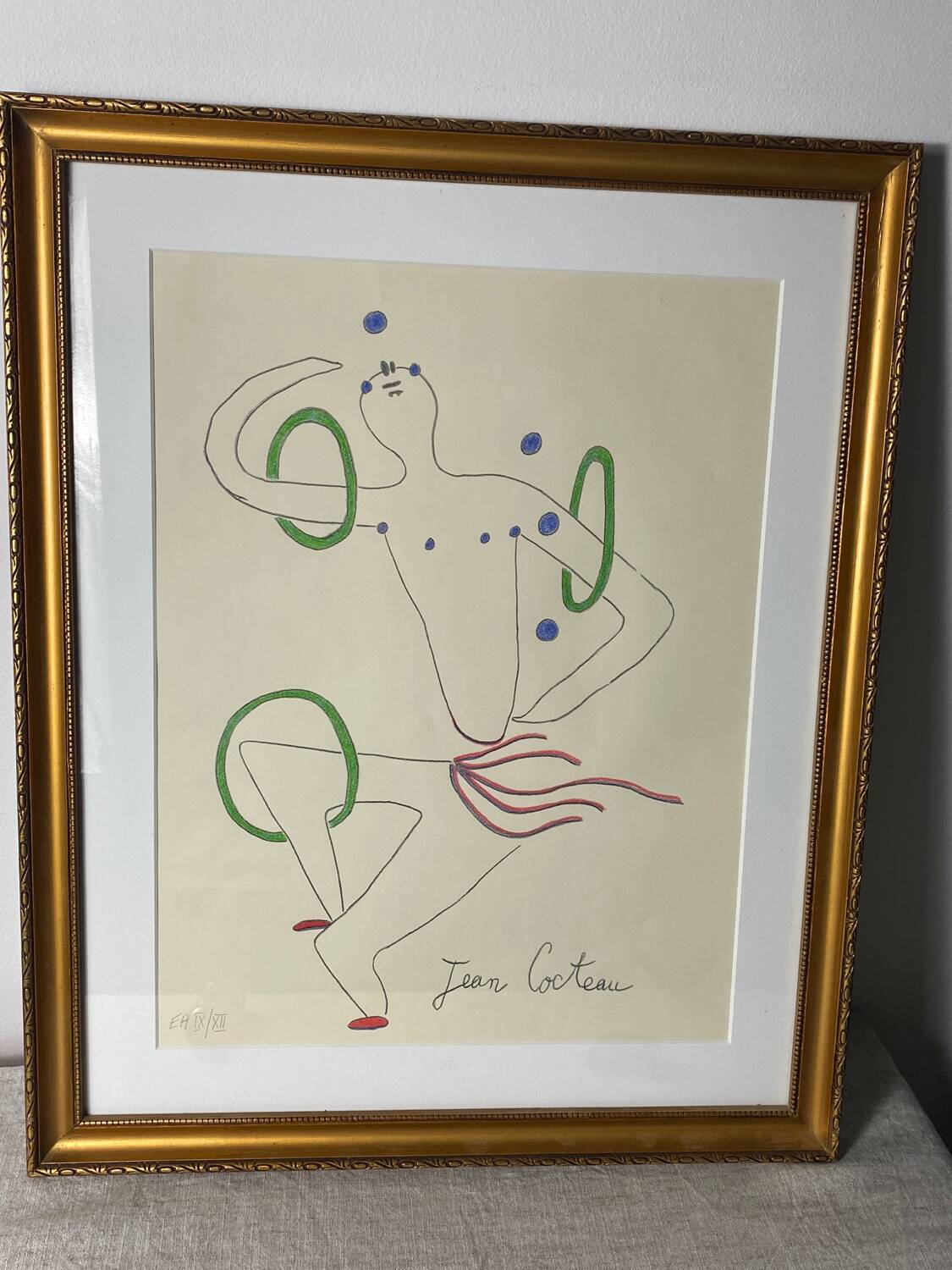 Lithograph, artist's proof Jean Cocteau
