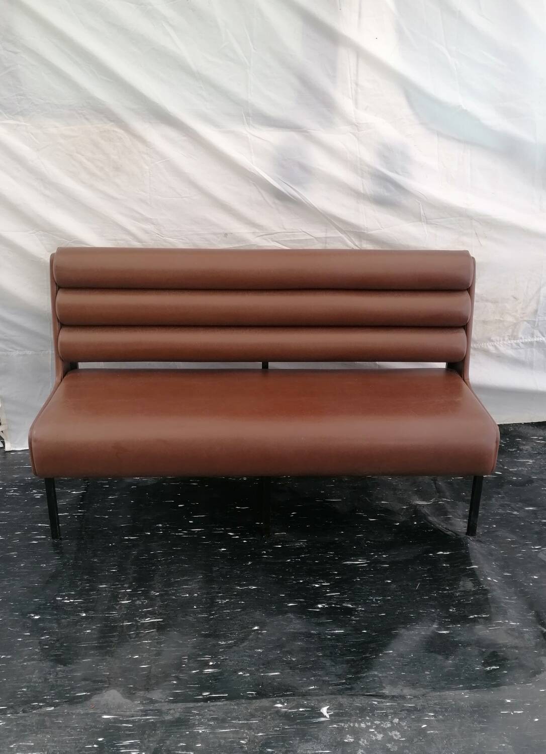 Faux leather bench seat, circa 1970