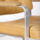 Leather and aluminum armchairs "Karl" by Erik Ekselius, 1960s
