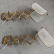 Pair of adjustable scissor wall lamps Mid Century Modern by Alfred Müller for AMBA
