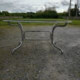 Vintage chrome and glass table