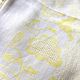 Serviettes de table vintage jaune et blanc