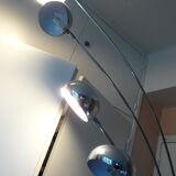 Floor lamp 5 branches inox base marble