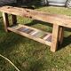 Oak workbench in raw wood