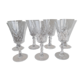 set of 7 crystal glasses