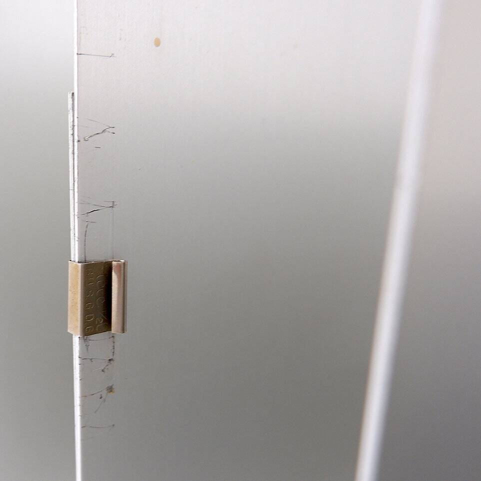 Aluminum Magazine Rack by Pierre Vandel for Espace Pierre Cardin, 1970s