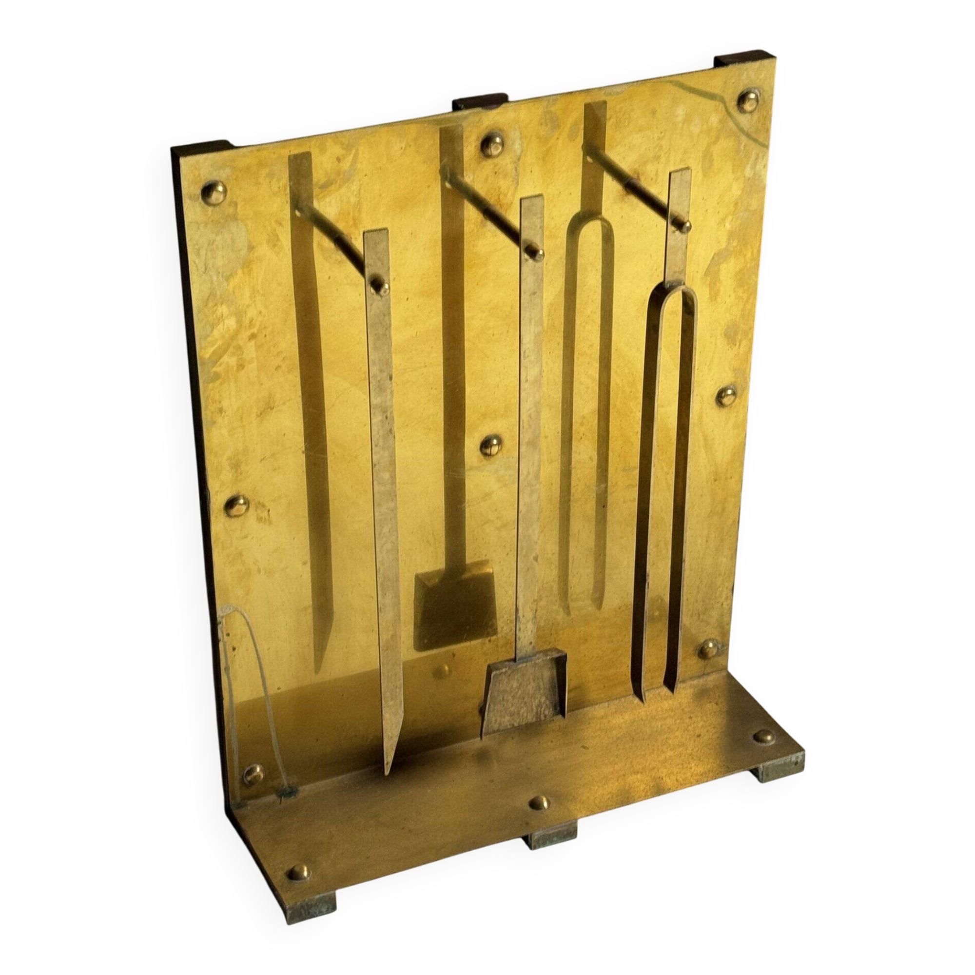 Brass fireplace set 1960s