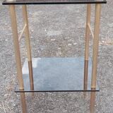 Gold metal and glass console