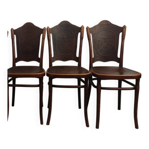 Lot de  3 chaises ''art - kohn
