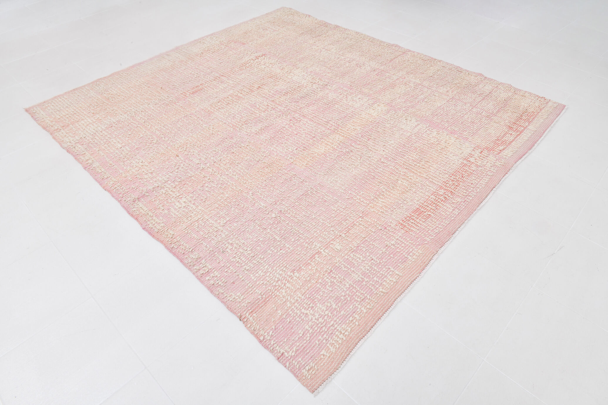 Tapis turc rose Kilim Blush 7x8, 228x248cm