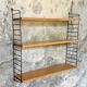 Modular wall shelf Nils Nisse Strinning wood and metal - 1960