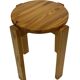 Mid century pinewood stool, minimalistic design 1960s