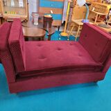 Burgundy red velvet meridian 50s