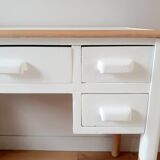 Wood and white desk