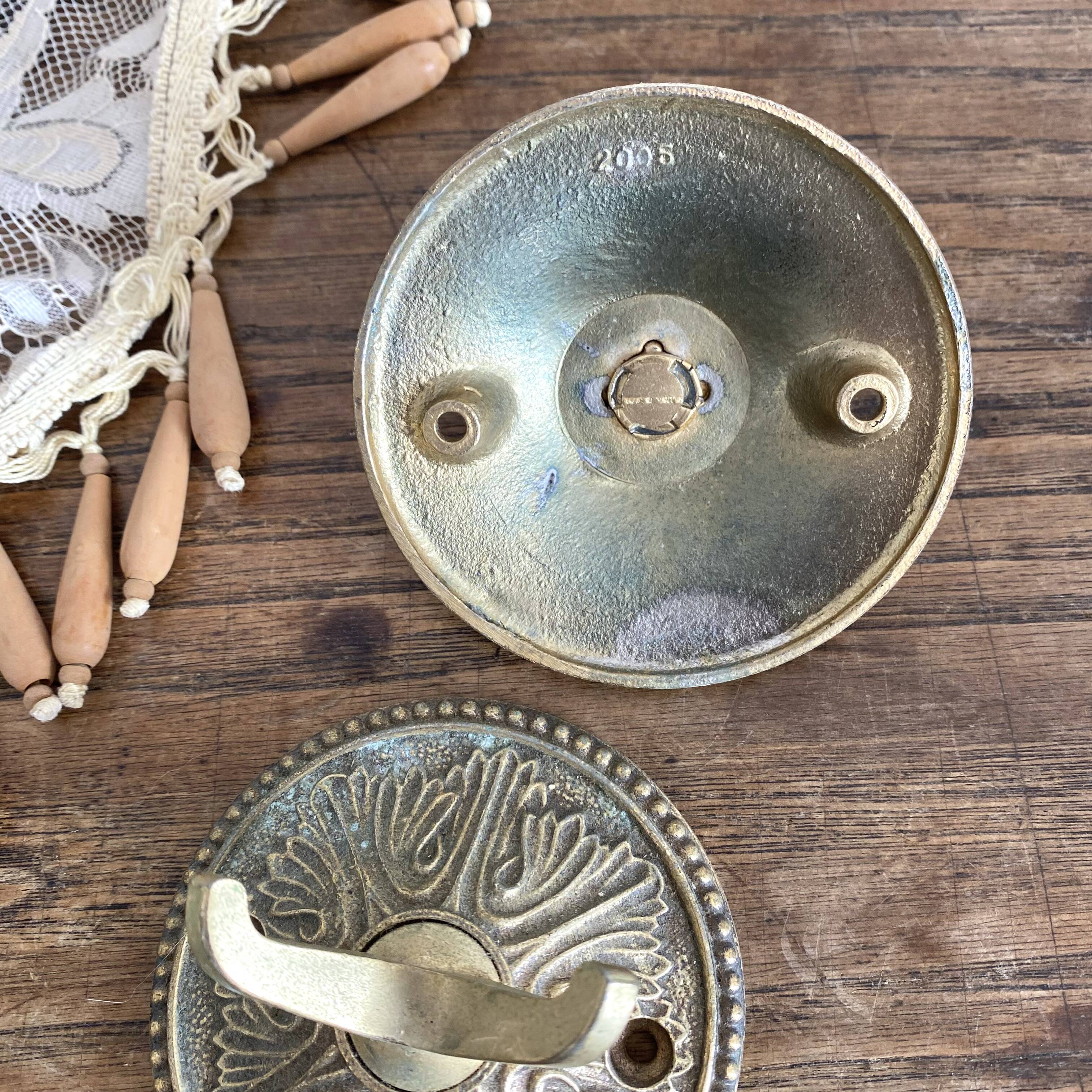 Double brass coat hooks