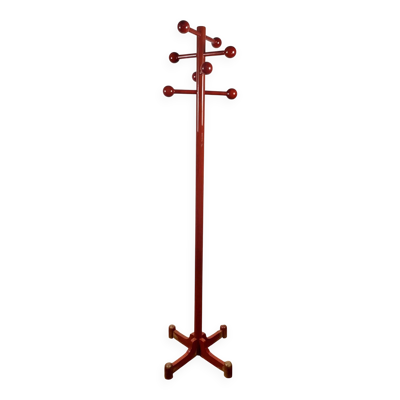 Porte manteau postmoderne rouge, Italie, 1980s