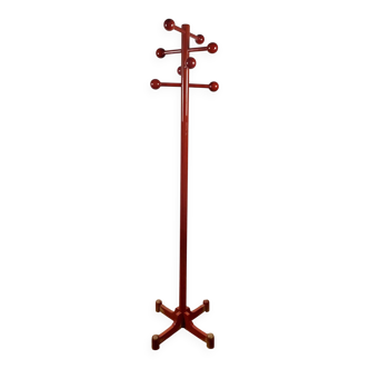 Red postmodern coat rack, Italy, 1980s