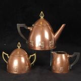 WMF Secession viennoise Jugenstil Set of 3 brassware (red copper) Art Nouveau