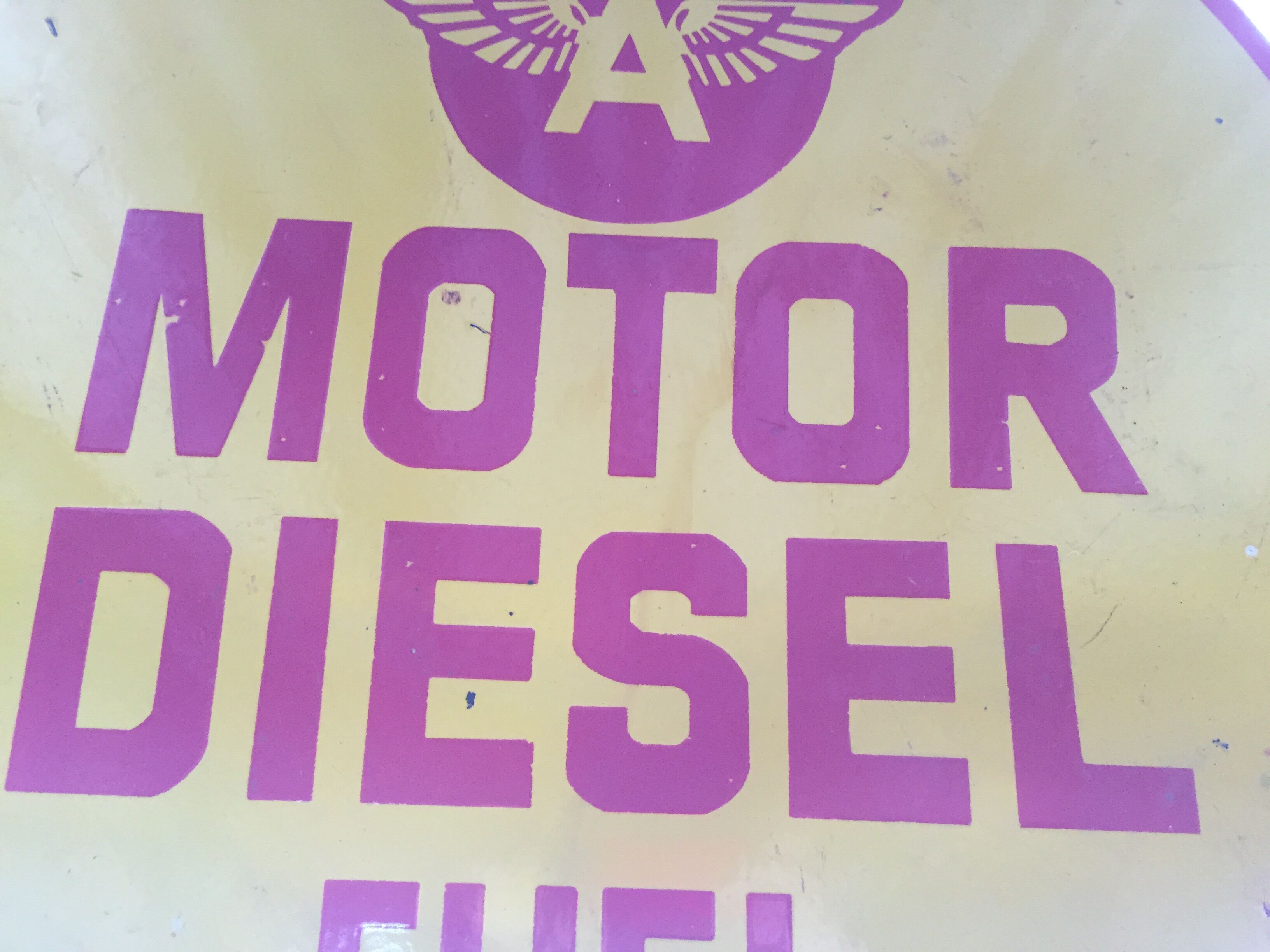 Enamelled plate Motor Diesel