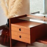 Wrighton Teak Dressing Table - Vintage 1960s - Hexagonal Base