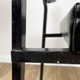 Modernist design chair metal and imitation leather 60s