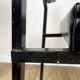 Chaise design moderniste métal et similis cuir années 60
